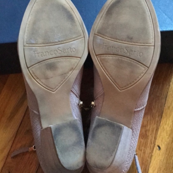 Franco Sarto Leather Booties - Light Mauve - Picture 4 of 10